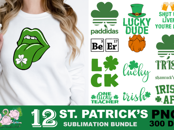 Lucky dude irish st patrick’s day png sublimation design