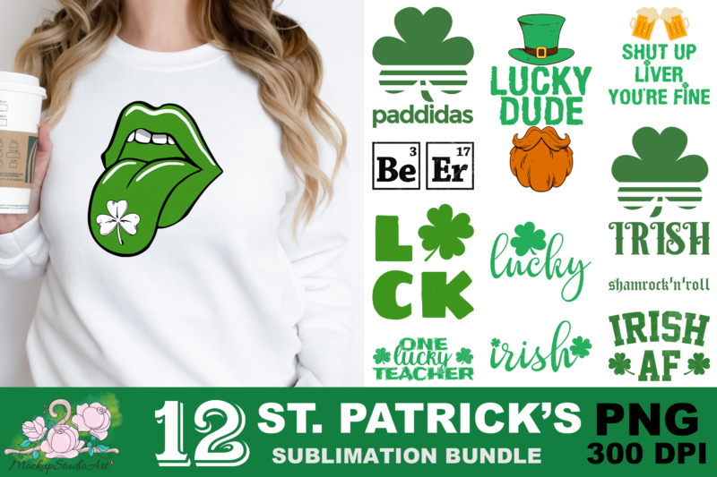 Lucky Dude Irish St Patrick’s Day PNG Sublimation Design