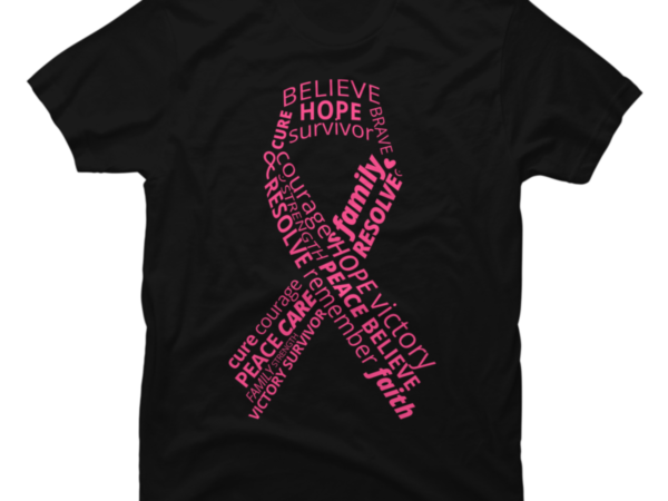 Pink Breast Cancer Ribbon Breast Cancer Awareness - Buy t-shirt designs