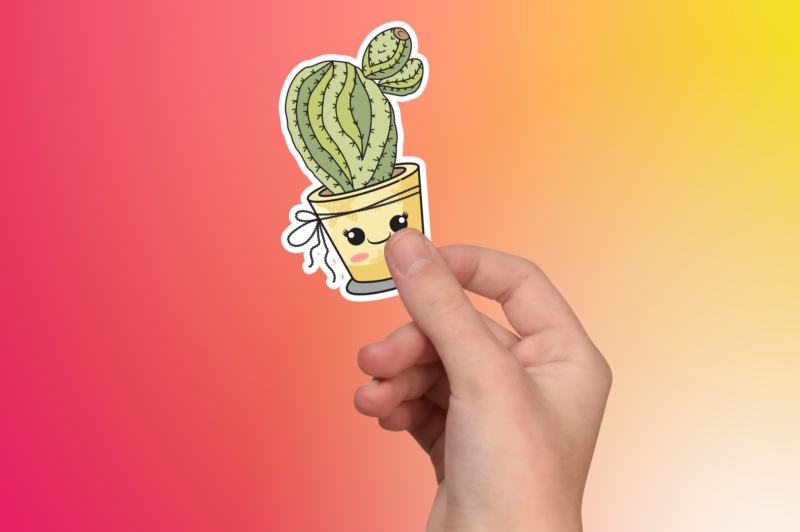 Cactus Plant Sticker Bundle