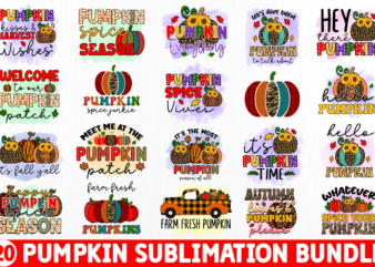 Pumpkin Sublimation Bundle t shirt illustration