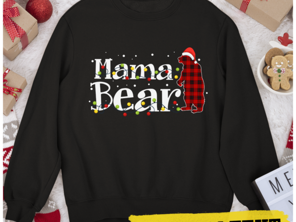 Rd auntie bear shirt red buffalo plaid auntie bear pajama shirt-1 t shirt design online