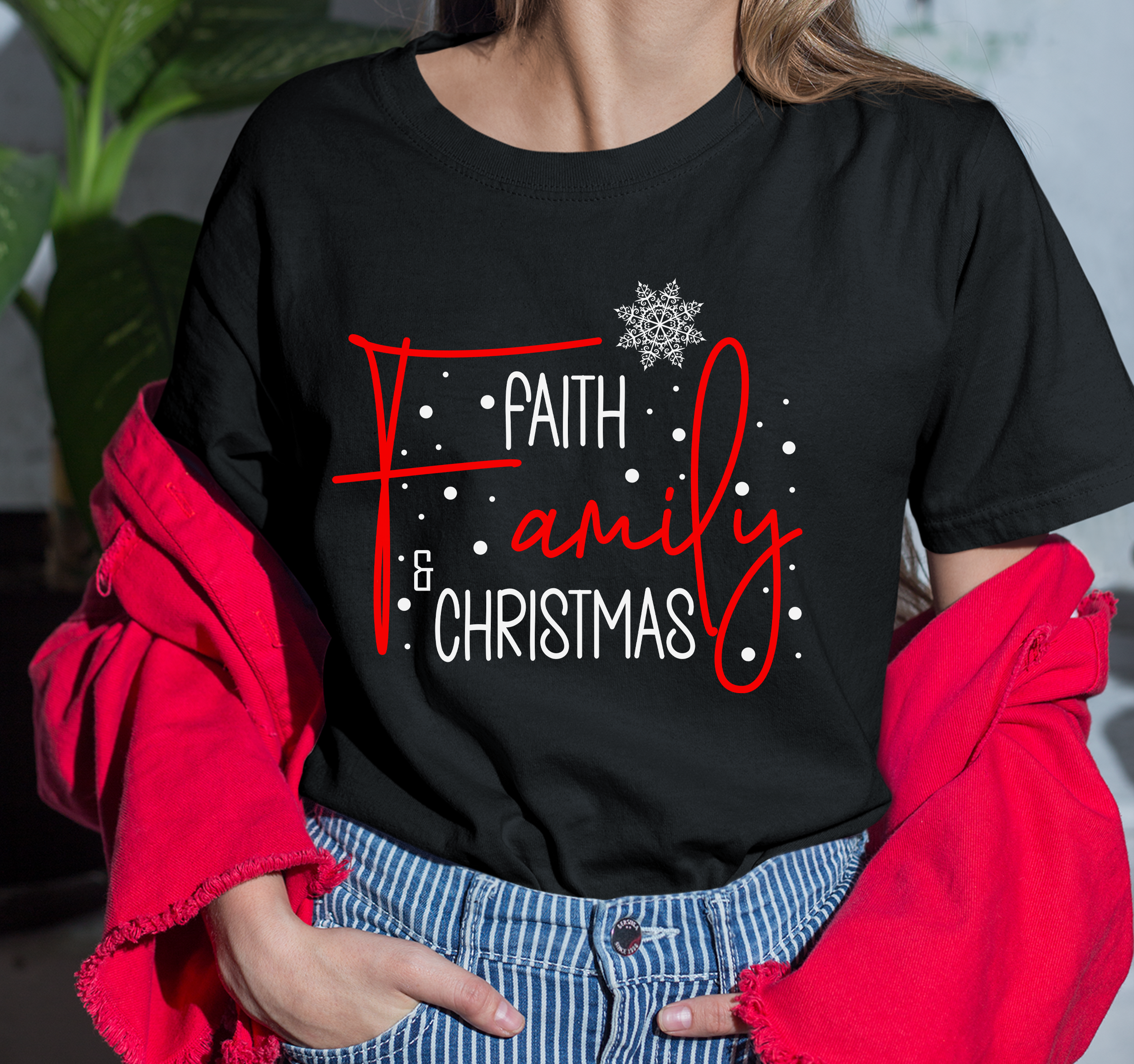 Best Christmas Holiday Gift Vector T-shirt Design Template for