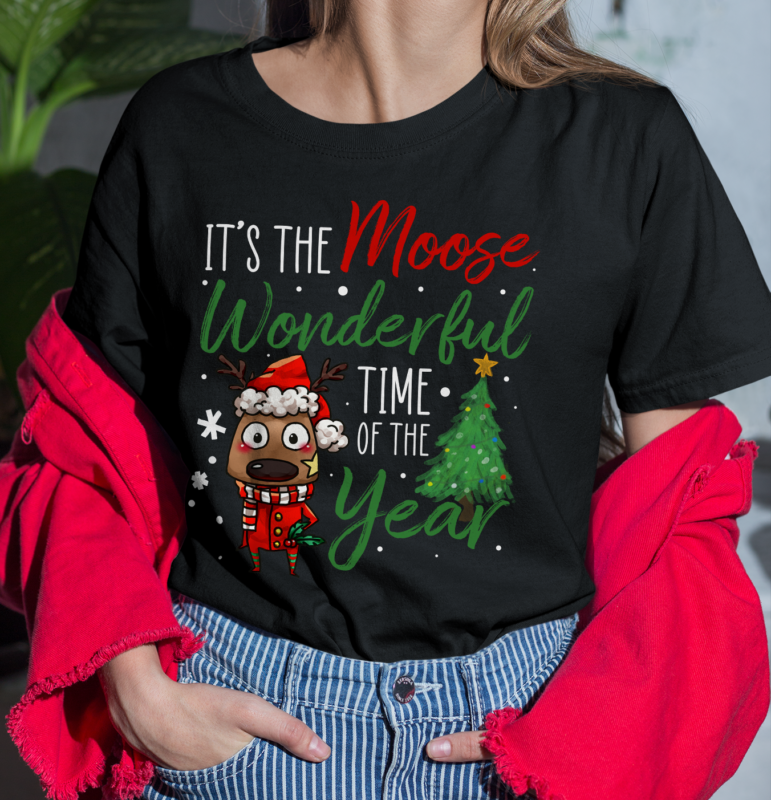 RD It_s The Moose Wonderful Time of the Year Christmas Holiday Shirt