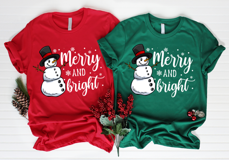 RD Merry and Bright Shirt, Christmas Shirt, Merry Christmas svg, Christmas Snowman Shirt