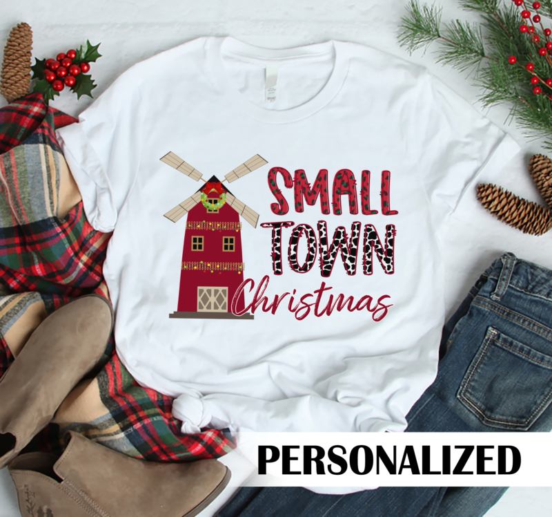 RD Small Town Christmas Shirt,Merry Christmas, Red Plaid, Small Town Shirt