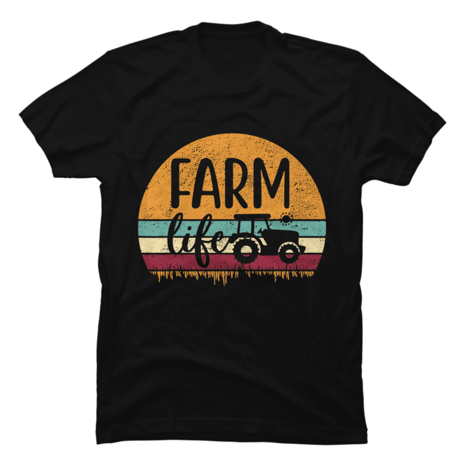 Retro Vintage Farm Life Farming Tractor Family Farmer - Buy t-shirt designs