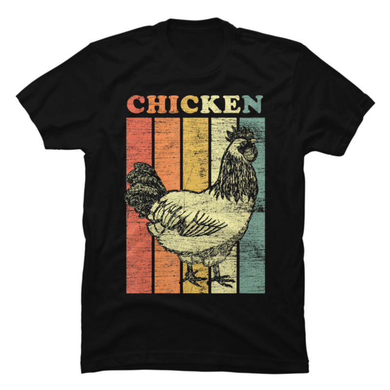 Retro Vintage Style Farm Animal Farmer Chicken - Buy t-shirt designs