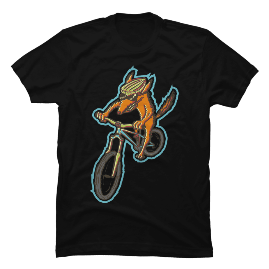 Riding bike Coyote - Buy t-shirt designs