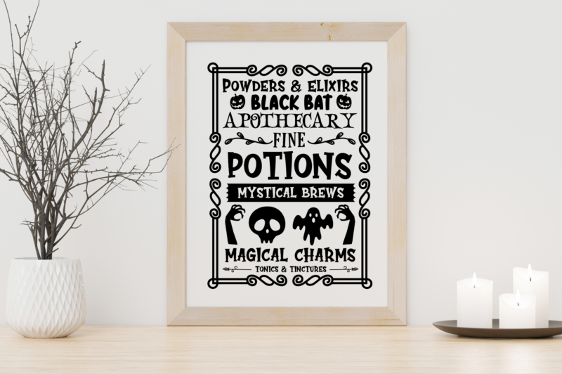 Vintage Halloween Sign Svg Bundle