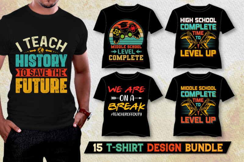 School T-Shirt Design Bundle