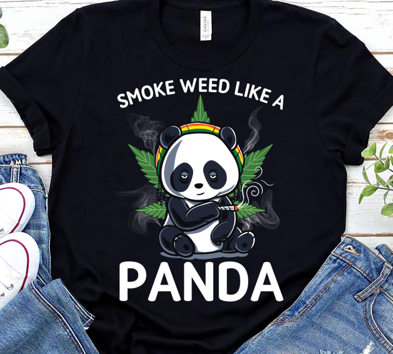 Smoke Weed Like A Panda, Weed Smoking Panda, Panda Lover, Weed Leaf, Marihuana png, Cannabis PNG File TC