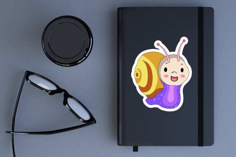 Cute Family Of Snails Sticker Bundle