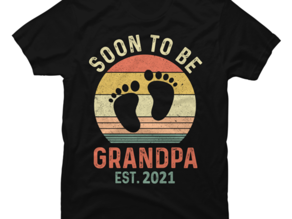 Soon to be grandpa 2021 t shirt template vector