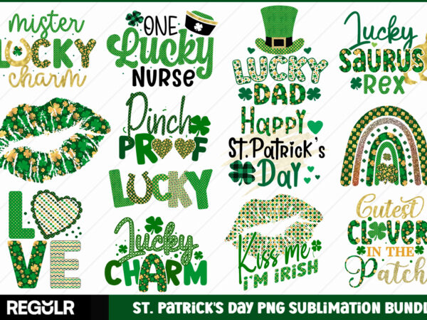 St patricks day png sublimation bundle t shirt template vector