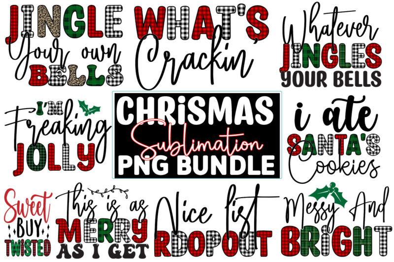 Funny Christmas PNG Design Bundle