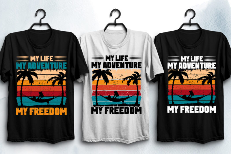 120 Retro Vintage Sunset T-Shirt Design Mega Bundle