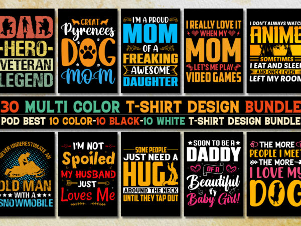 T-shirt design bundle-typography