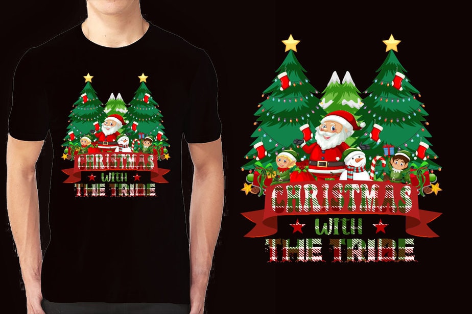 christmas sublimation t-shirt design, christmas illustrations ...