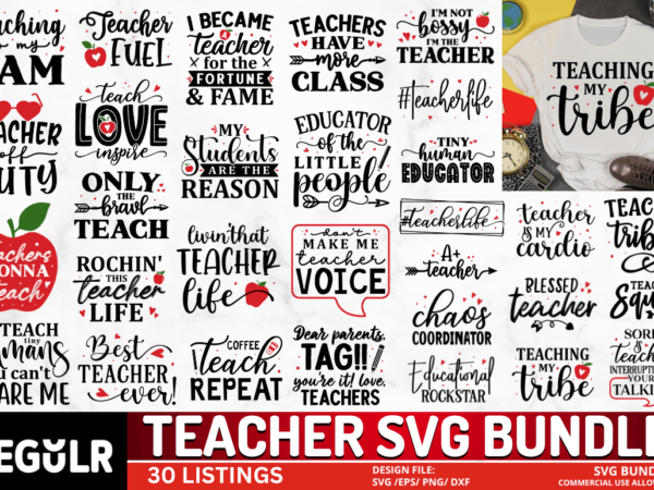 Teacher Quotes Svg Bundle - Buy t-shirt designs
