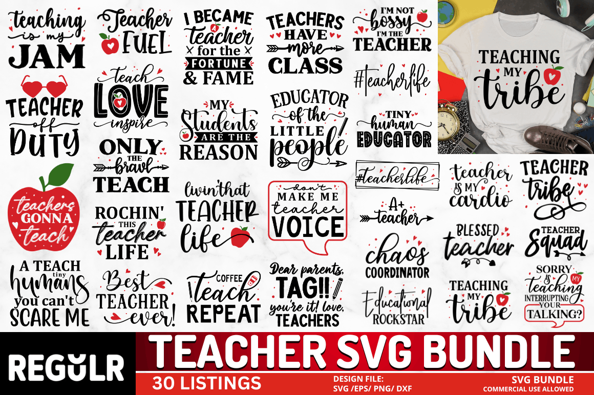 Teacher Quotes Svg Bundle - Buy t-shirt designs