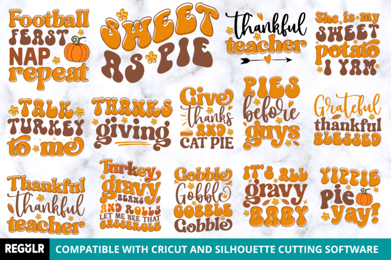 ThanksGiving Quotes SVG Bundle