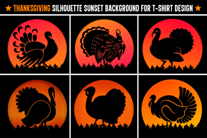 Thanksgiving Sunset T-Shirt Graphic Bundle