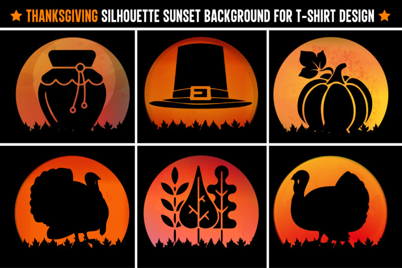 Thanksgiving Sunset T-Shirt Graphic Bundle