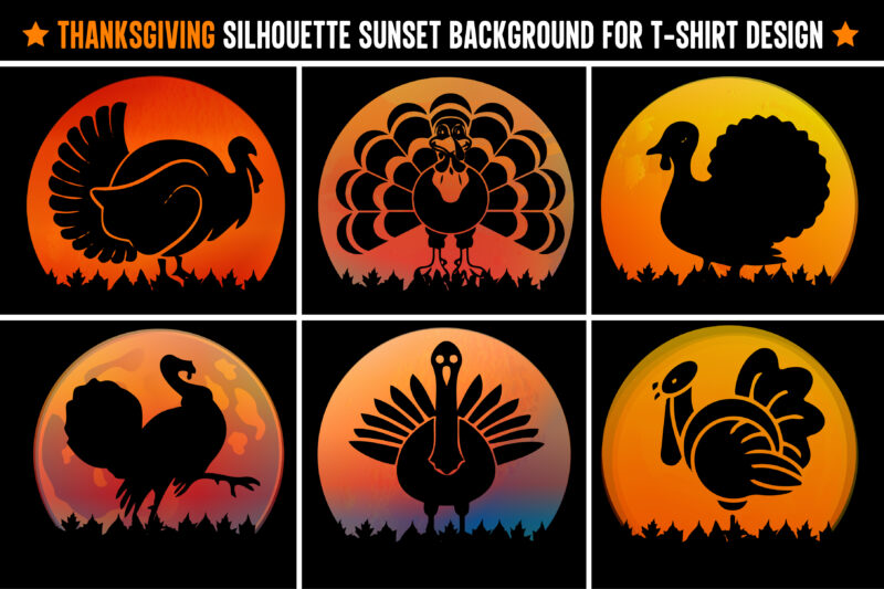 Thanksgiving Sunset T-Shirt Graphic Bundle