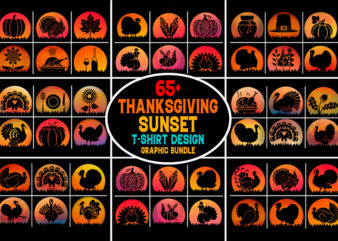 Thanksgiving Sunset T-Shirt Graphic Bundle