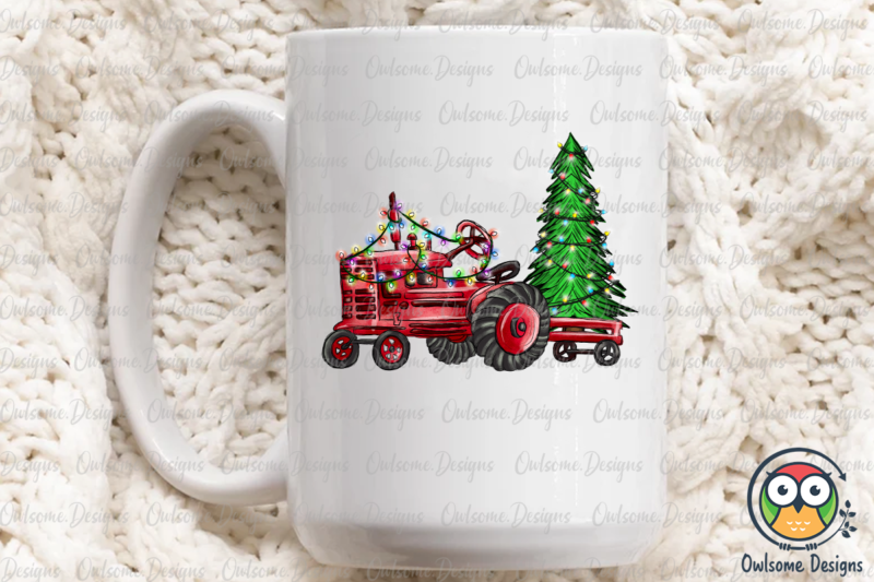 Tracktor Farm Christmas PNG Sublimation