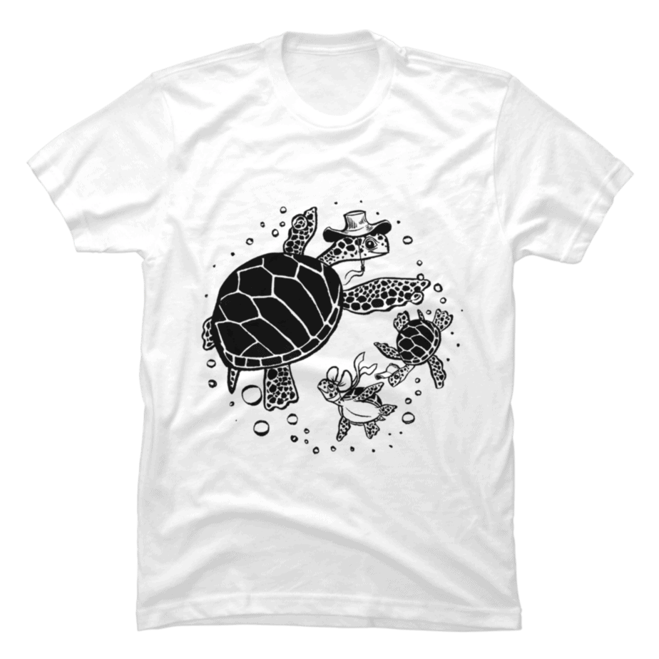 Turtle Circle, Cute Swimming Turtle Family - Buy t-shirt designs