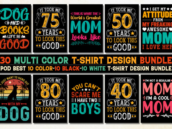 Typography t-shirt design bundle