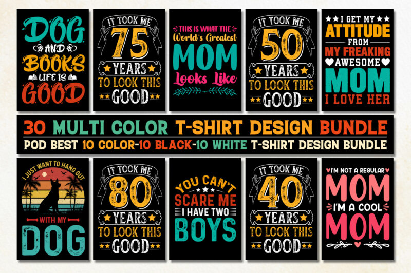 Typography T-Shirt Design Bundle