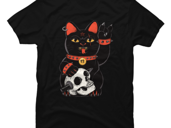 Unlucky Black Cat - Buy t-shirt designs