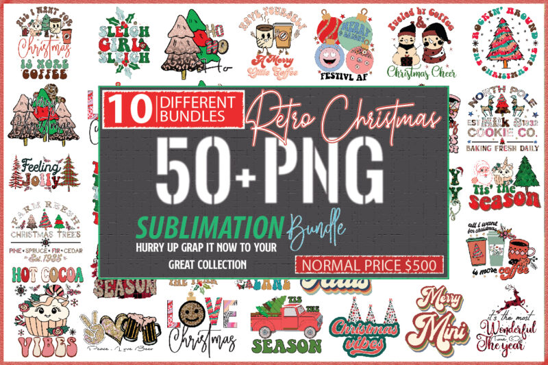 Christmas Retro Sublimation Bundle