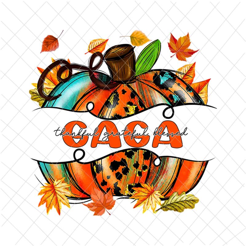 Gaga Thankful Png, Gaga Pumpkin Autumn Png, Gaga Autumn Fall Y’all Png, Gaga Thanksgiving Png