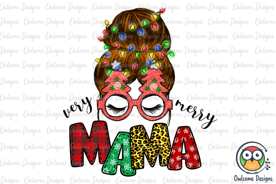 Very Merry Mama Christmas Sublimation - Buy t-shirt designs