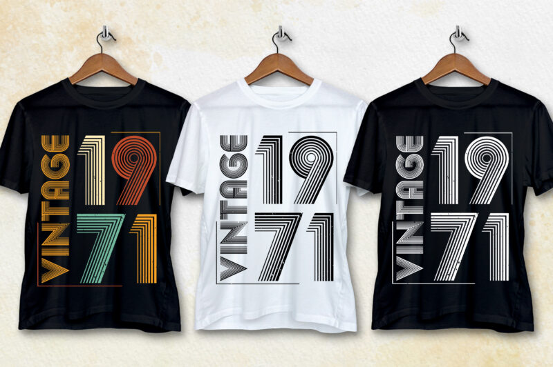 Vintage Typography T-Shirt Design Bundle