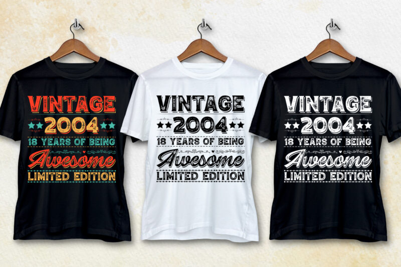 Vintage Typography T-Shirt Design Bundle