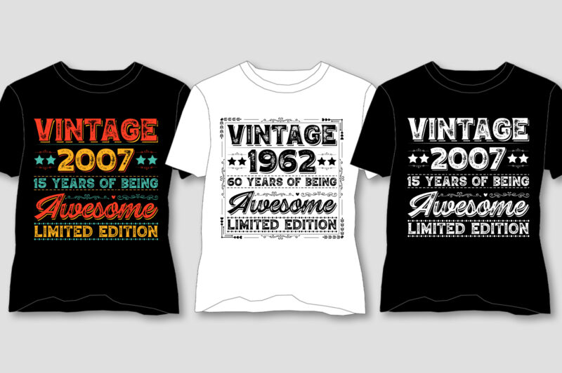 Birthday T-Shirt Design Bundle