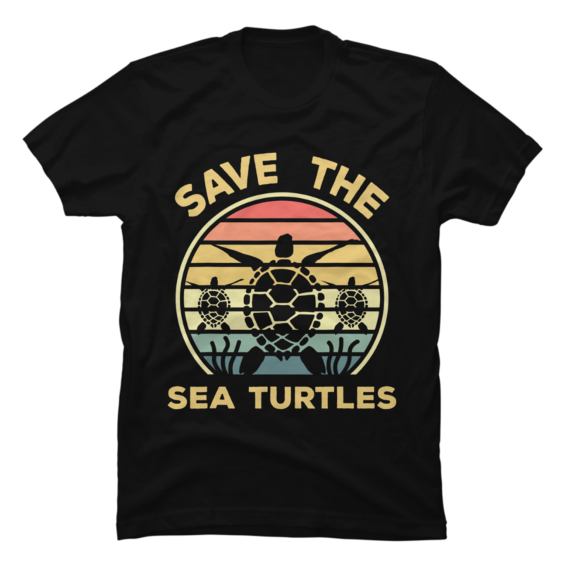 Vintage Save The Sea Turtles - Sea Turtle - Buy t-shirt designs