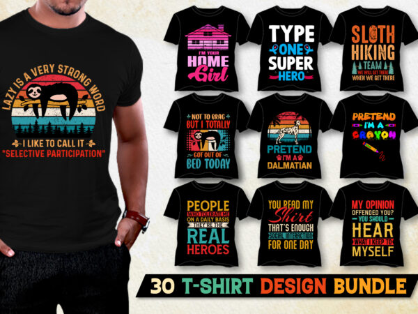 Vintage t-shirt design bundle