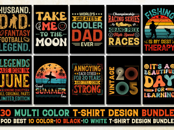 Vintage t-shirt design bundle