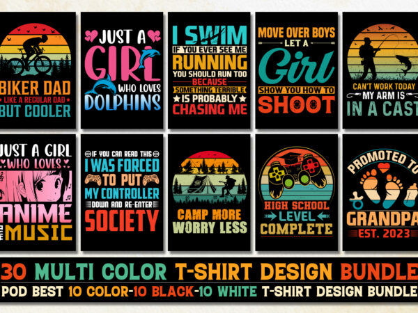 Vintage t-shirt design bundle