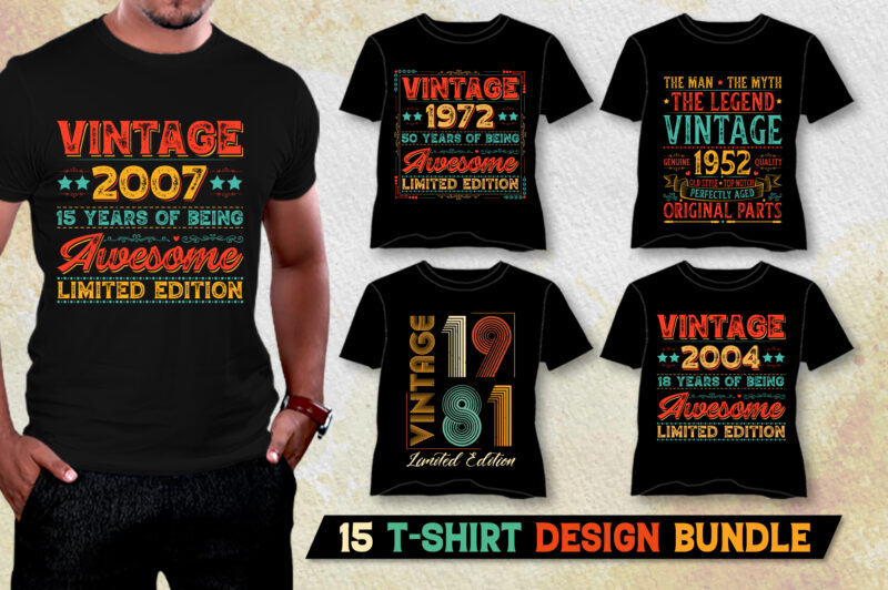 Vintage T-Shirt Design Bundle