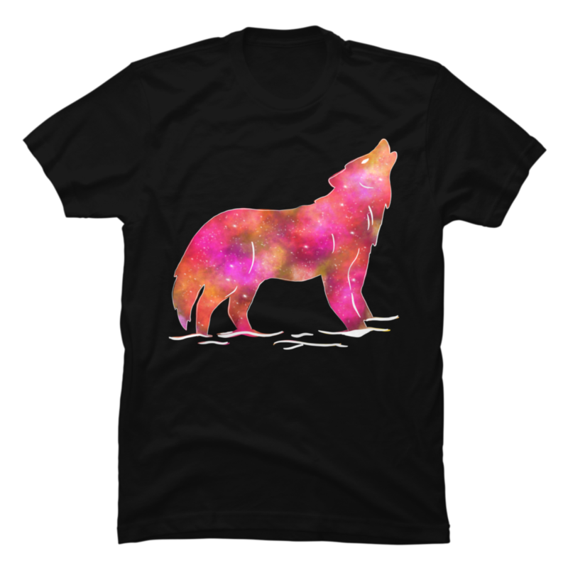 Wolf Howling Universe - Buy t-shirt designs