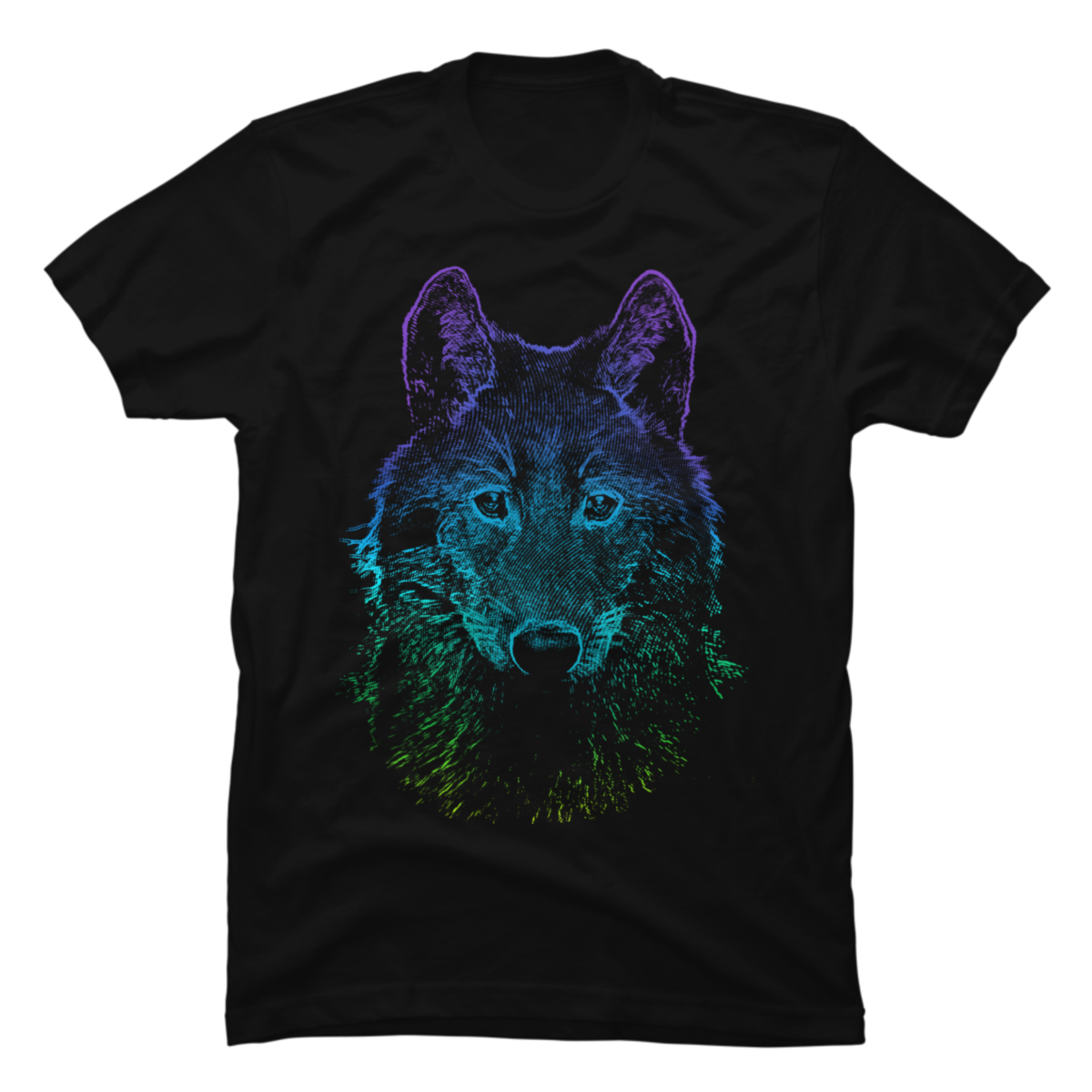 Wolf rainbow drawing,present tshirt - Buy t-shirt designs