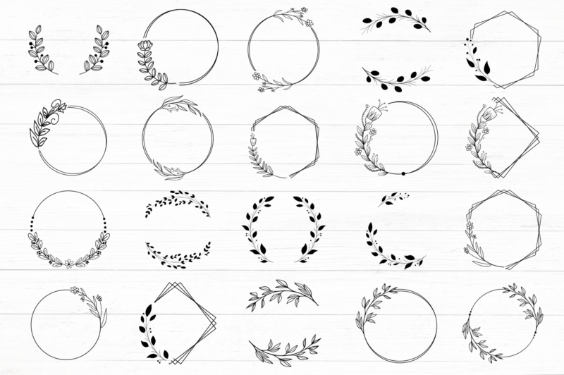 Wreath Frame SVG Bundle