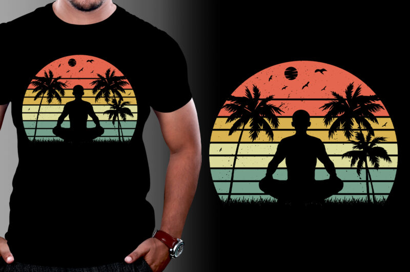 Retro Vintage Sunset T-Shirt Graphic Bundle